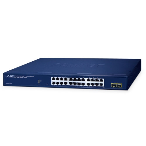 24-Port 10/100/1000T + 2-Port 1000X SFP Web Smart Ethernet Switch GS-2210-24T2S