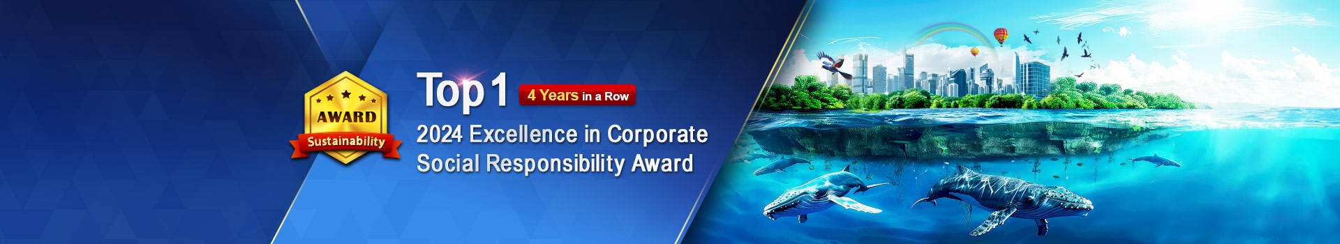 Top 1 in '2024 Excellence inCorporate Social Responsibility Award'