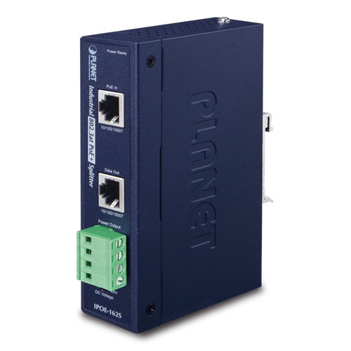 Industrial IEEE 802.3at Gigabit High Power over Ethernet Splitter IPOE-162S