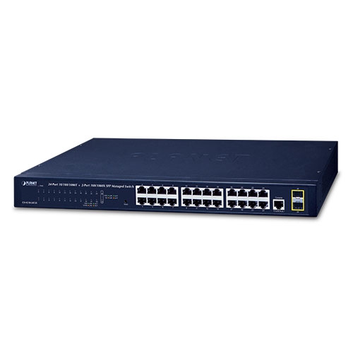 24-Port 10/100/1000T + 2-Port 100/1000X SFP Managed Switch GS-4210-24T2S