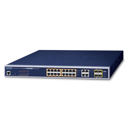 16-Port 10/100/1000T 802.3bt PoE++ plus 4-Port Gigabit TP/SFP Combo Managed Switch GS-4210-16UP4C
