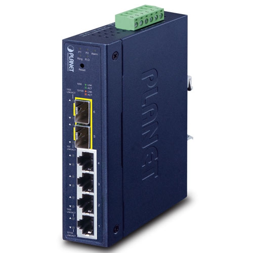 Industrial L2/L4 4-Port 10/100/1000T + 2-Port 100/1000X SFP Managed Switch IGS-4215-4T2S