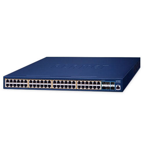 L3 48-Port 10/100/1000T 802.3at PoE + 6-Port 10G SFP+ Managed Ethernet Switch GS-6311-48P6X